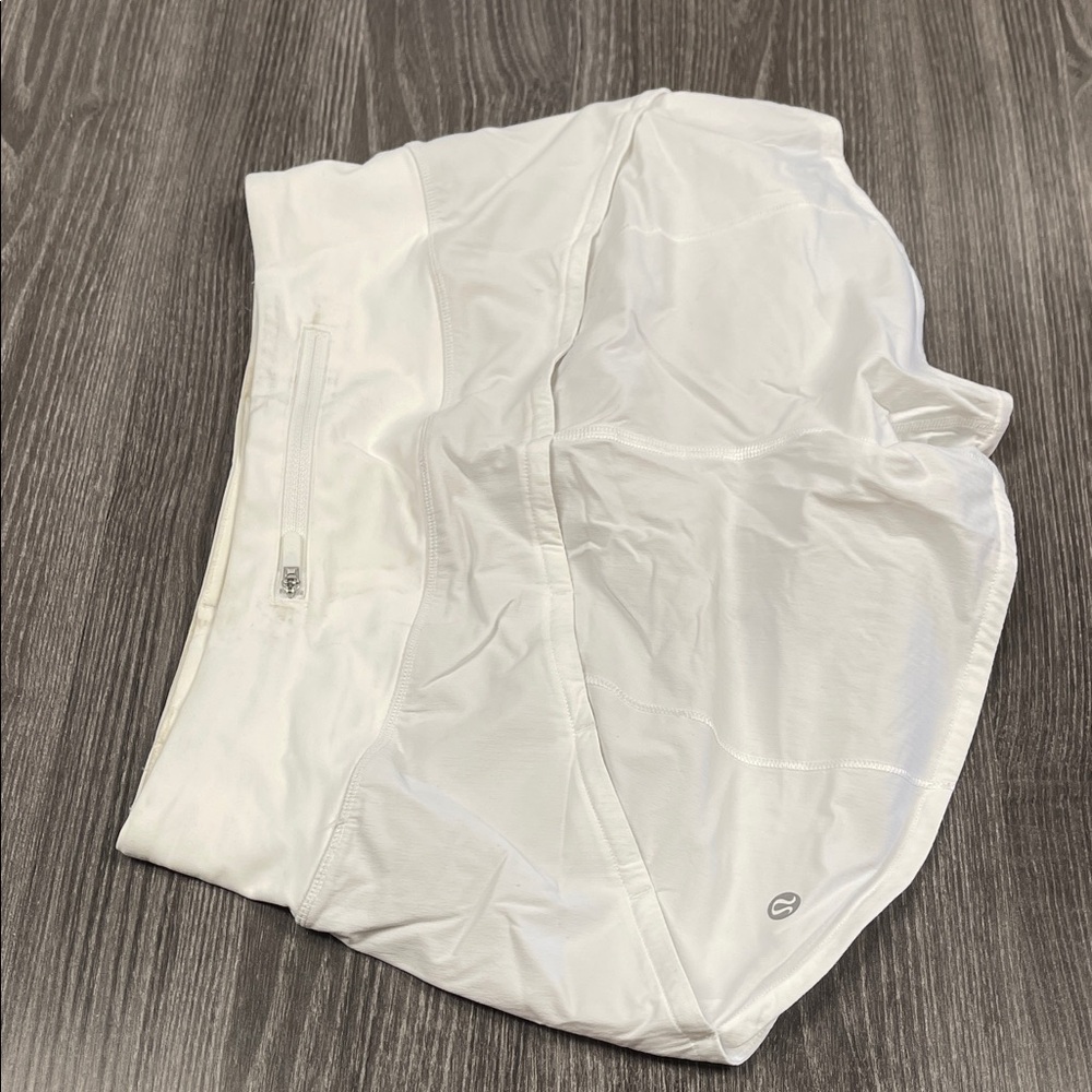 Lululemon speed up shorts white sz 4 tall